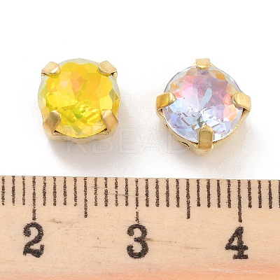 Flat Round Opal Sew On Rhinestones RGLA-G024-11A-G-1