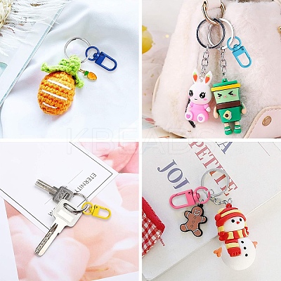 15 Colors Zinc Alloy Baking Paint Swivel Snap Hooks Clasps FIND-YW0005-53-1
