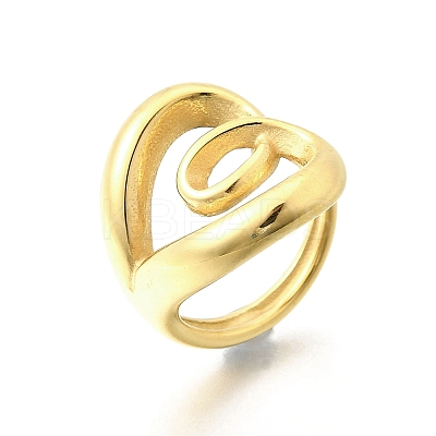 304 Stainless Steel Cuff Rings RJEW-D320-07G-1