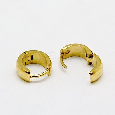 Personalized Unisex 304 Stainless Steel Huggie Hoop Earrings EJEW-G120-38C-1