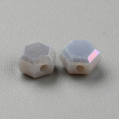 Electroplate Opaque Glass Beads GLAA-TAC0008-16A-1