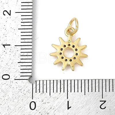 Rack Plating Brass Micro Pave Cubic Zirconia Pendants LS-KK-H509-06G-1