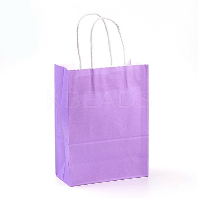 Pure Color Kraft Paper Bags LS-AJEW-G020-D-09-1