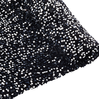 2Yards PET Paillette Velvet Fabric AJEW-DC0001-87A-1