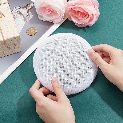 Linen Cloth Mini Hat Fascinator Base AJEW-WH0472-72B-1