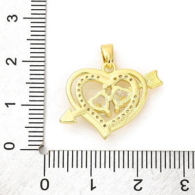 Brass Pendants with Cubic Zirconia KK-D536-08G-1