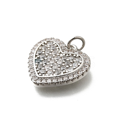 Brass Micro Pave Cubic Zirconia Pendants KK-P295-24P-1