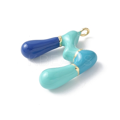 Brass Enamel Pendants X-KK-E093-03G-M-01-1