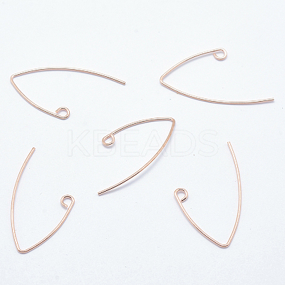 Brass Earring Hooks KK-K197-60RG-1