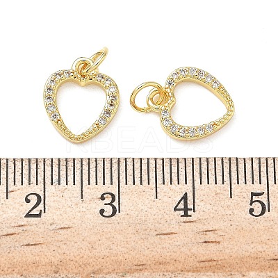 Brass Micro Pave Cubic Zirconia Pendants KK-I379-15G-08-1
