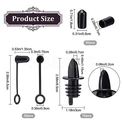 10Pcs Plastic Wine Bottle Pourer AJEW-CP0001-91-1