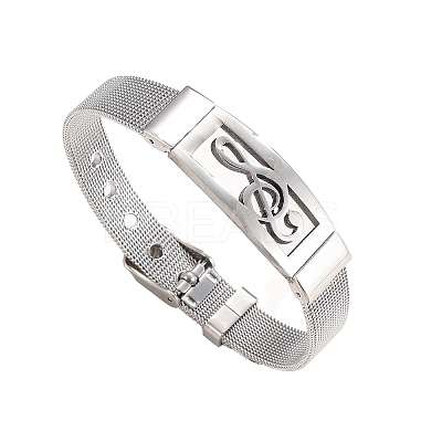 Star/Musical Note Stainless Steel Bracelets for Women Men PW-WG7B597-01-1
