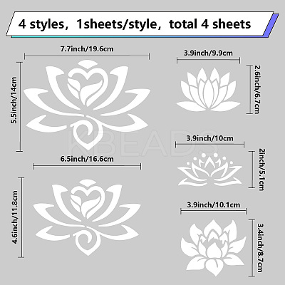 4Pcs 4 Styles PET Waterproof Self-adhesive Car Stickers DIY-WH0308-225A-029-1