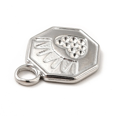 304 Stainless Steel Pendant Rhinestone Settings STAS-P312-06P-1