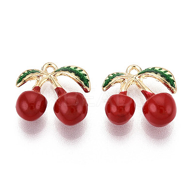 Alloy Enamel Charms ENAM-N062-07KCG-1