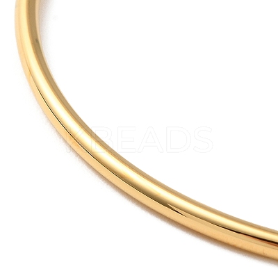 Ion Plating(IP) 304 Stainless Steel Simple Plain Bangle for Women BJEW-F461-01A-G-1