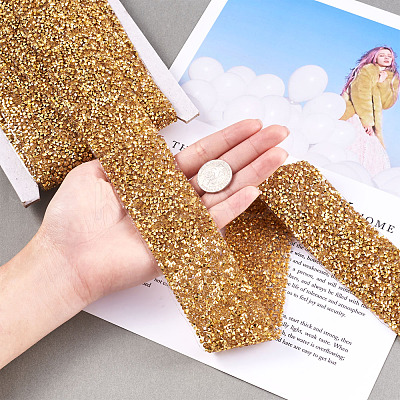 Glitter Resin Hotfix Rhinestone(Hot Melt Adhesive On The Back) OCOR-TA0002-03-40mm-1