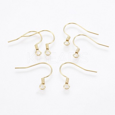 304 Stainless Steel Earring Hooks X-STAS-P221-04G-1