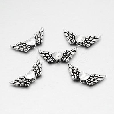Tibetan Style Alloy Wing Beads LS-TIBEB-M027-AS-1