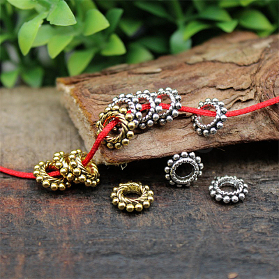 200Pcs 2 Styles Alloy Spacer Beads FIND-AR0005-45-1