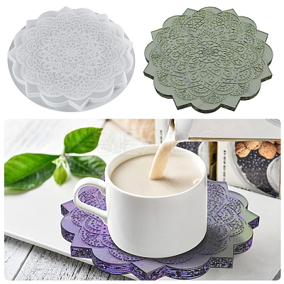 DIY Cup Mat Silicone Molds DIY-K036-09-1