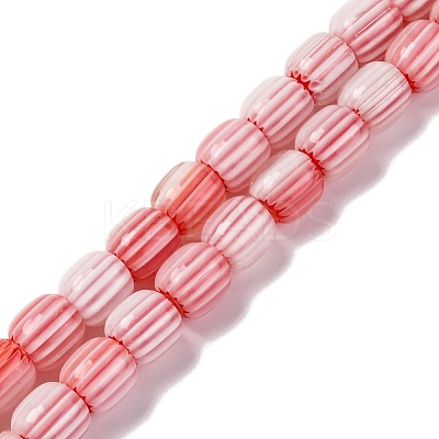 Handmade Lampwork Chevron Beads Strands LAMP-K041-01B-19-1