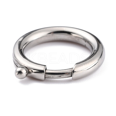 Non-Tarnish 304 Stainless Steel Spring Ring Clasps STAS-P273-02C-P-1