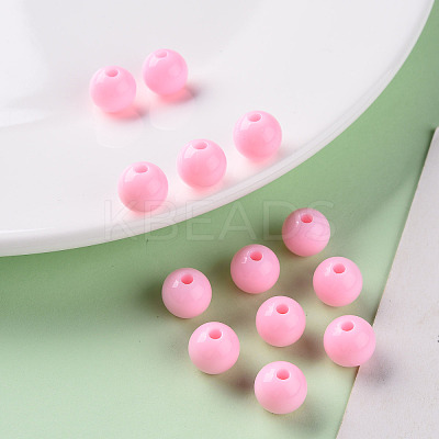 Opaque Acrylic Beads X-MACR-S370-C10mm-A01-1