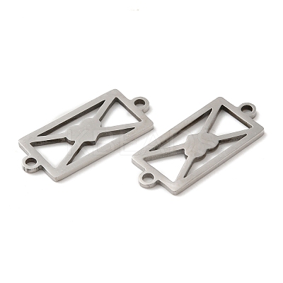 Tarnish Resistant 201 Stainless Steel Connector Charms STAS-Q245-18P-1