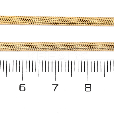 PVD Vacuum Plating 304 Stainless Steel Herringbone Chain Necklaces X-NJEW-F227-02G-04-1