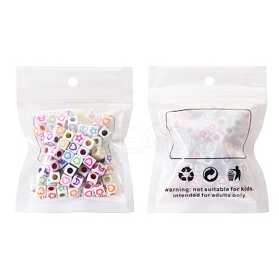 Craft White Acrylic Beads SACR-YW0001-14-1