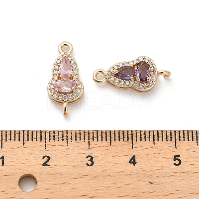 Glass Gourd Connector Charms KK-M314-16KCG-1