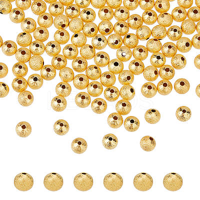 200Pcs Brass Textured Beads KK-DC0004-05-1
