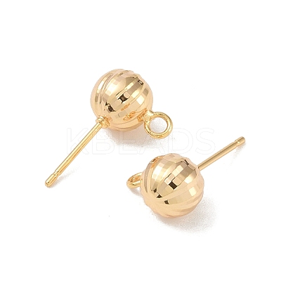Brass Stud Earring Findings KK-R164-04B-G-1