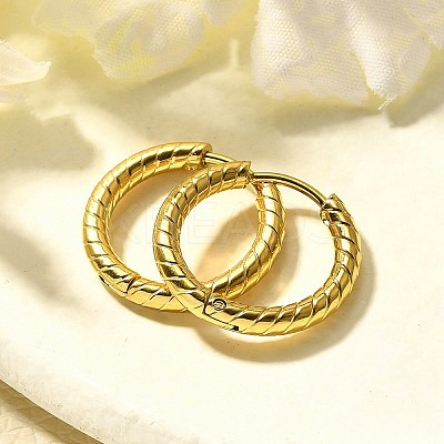 304 Stainless Steel Hoop Earrings for Women EJEW-M068-11B-G-1
