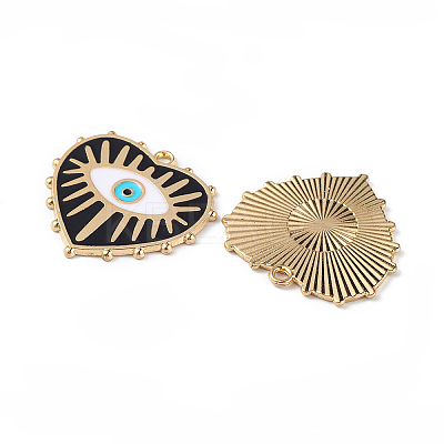 Rack Plating Alloy Enamel Pendants ENAM-K067-05C-1