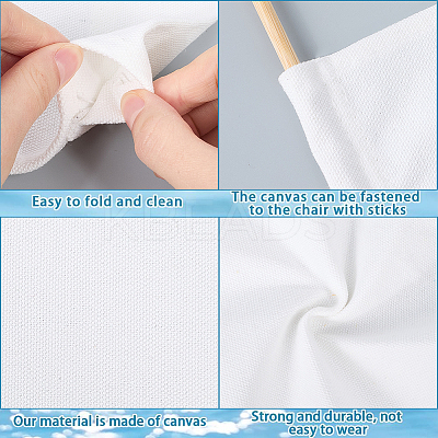 Cloth & Bamboo Sticks for Beach Chair Cloth Replacement Supplies AJEW-WH20018-05B-1-1