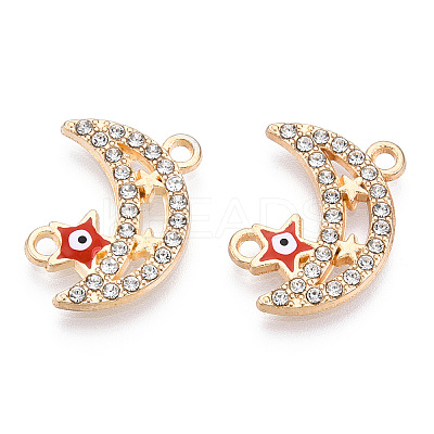 Moon Alloy Enamel Connector Charms LS-ENAM-T013-13KC-02-1