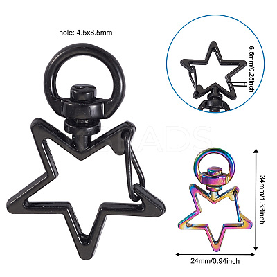 26Pcs 13 Style Zinc Alloy Swivel Lobster Claw Clasps FIND-CW0001-03-1