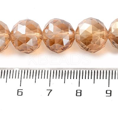 Transparent Electroplate Glass Beads Strands EGLA-N002-34D-F01-1
