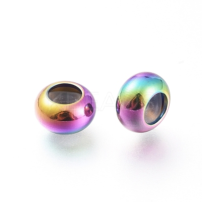 PVD Vacuum Plating 202 Stainless Steel Beads LS-STAS-F148-6mm-07M-1