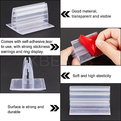 16Pcs 3 Style PVC Plastic Advertising Clip Holder ODIS-CA0001-08-1