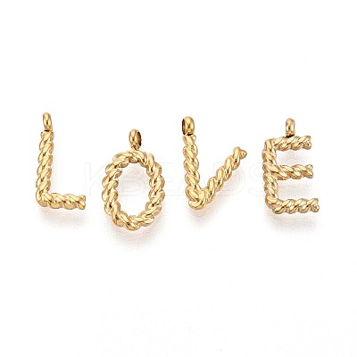 26Pcs 304 Stainless Steel Charms STAS-T064-75G-1