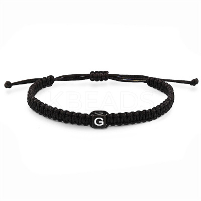 Cube with Letter Pattern Resin Beads Braided Bead Bracelets FS-WGC1D79-24-1