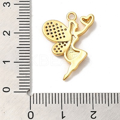 Rack Plating Brass Micro Pave Cubic Zirconia Pendants KK-K377-44G-1