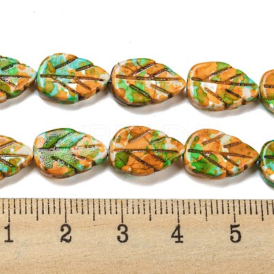Spray Painted Synthetic Turquoise Beads Strands X-G-E617-A06-02-1