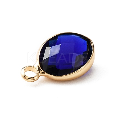 Faceted Glass Pendants KK-WH0046-59G-09-1