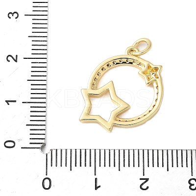 Brass Micro Pave Cubic Zirconia Pendants KK-D357-06B-G-1