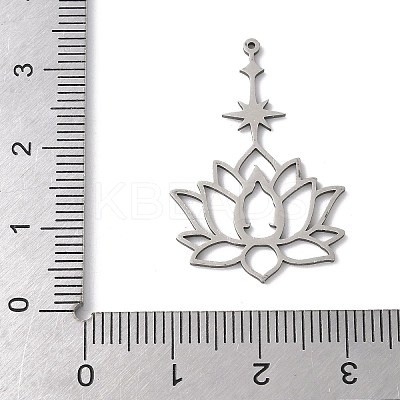 201 Stainless Steel Filigree Pendants STAS-K298-04P-1