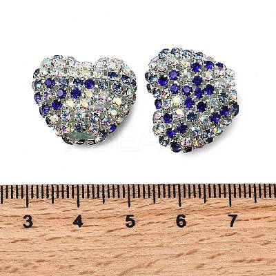 Sparkling Acrylic Heart Beads with Rhinestone Embellishment LS-OACR-NH0001-02A-04-1